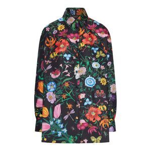 Gucci Women Printed Silk Twill Shirt